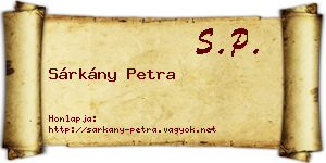 Sárkány Petra névjegykártya